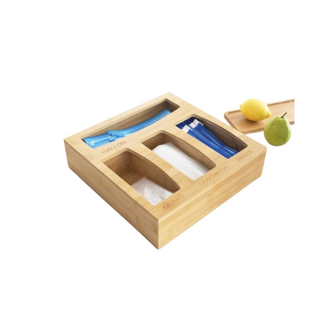 Hommfer – Bamboo Organizer for Food Storage Bags