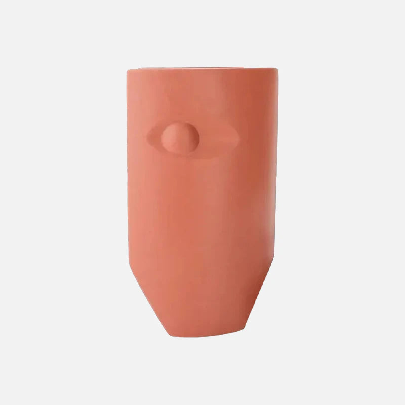 Hommfer – Vase Décoratif Visage Abstrait en Céramique