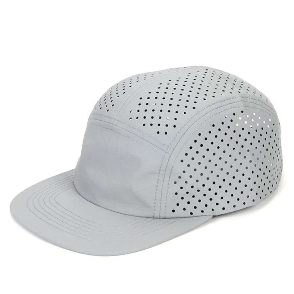 Aeris Casquette de running 5 panneaux ultralégère et respirante à séchage rapide - Hommfer