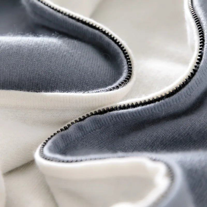 Arden Ensemble de Survêtement en Laine Mérinos, Veste Zippée et Pantalon à Cordon pour Chaleur sans Lourdeur - Hommfer