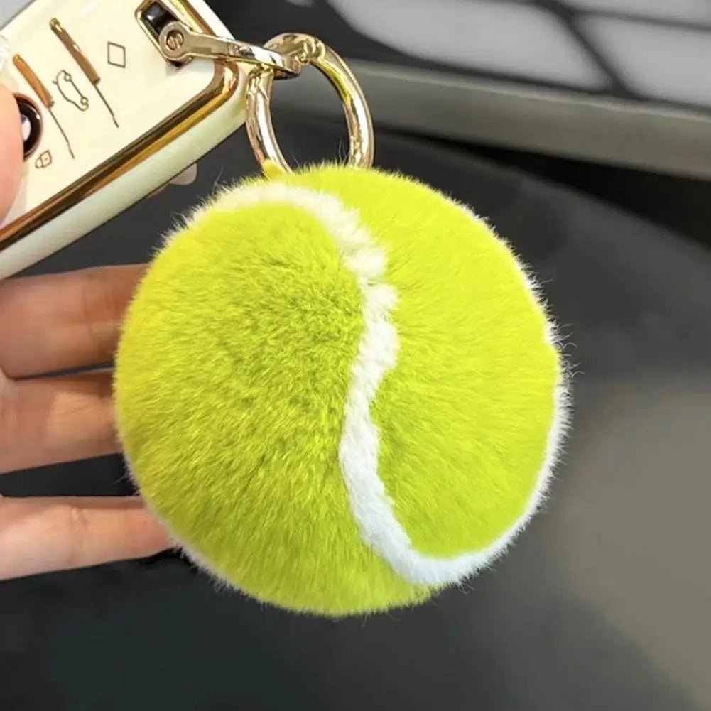 Arden Porte-clés Balle de Tennis en Peluche Ultra-Douce avec Attache Robuste pour Sac et Clés - Hommfer