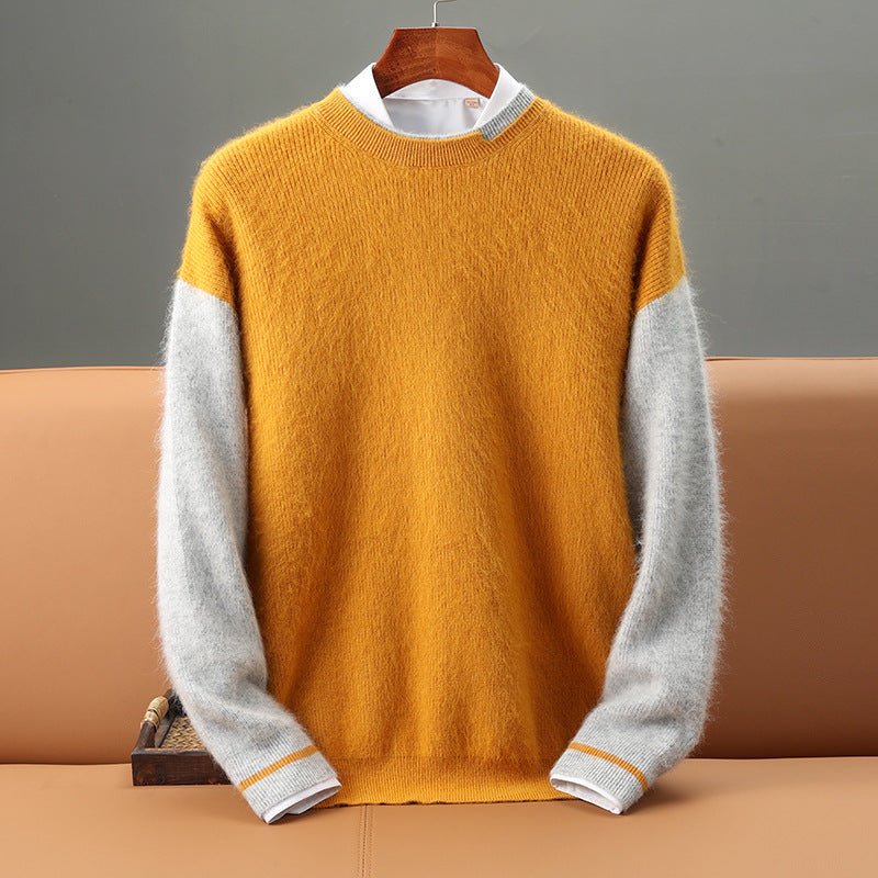 Arden Pull col rond en 100% cachemire peigné à coupe ajustée pour chaleur et confort - Hommfer