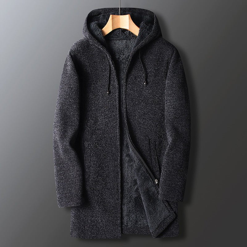 Arden Veste à Capuche Zippée en Laine Mélangée Doublée en Polaire pour Temps Froid - Hommfer
