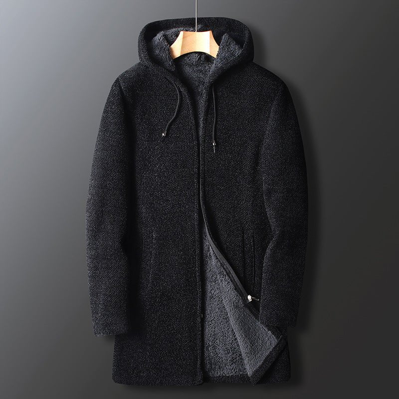Arden Veste à Capuche Zippée en Laine Mélangée Doublée en Polaire pour Temps Froid - Hommfer