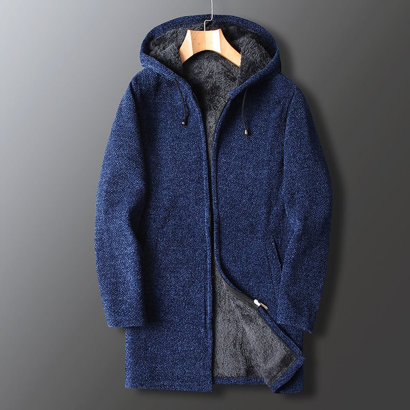 Arden Veste à Capuche Zippée en Laine Mélangée Doublée en Polaire pour Temps Froid - Hommfer