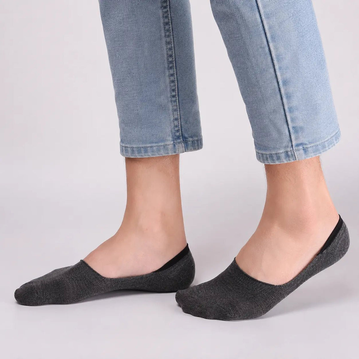 Aubin Chaussettes Invisibles en Coton Bio Respirant avec Talon Antidérapant Breveté pour un maintien toute la journée - Hommfer