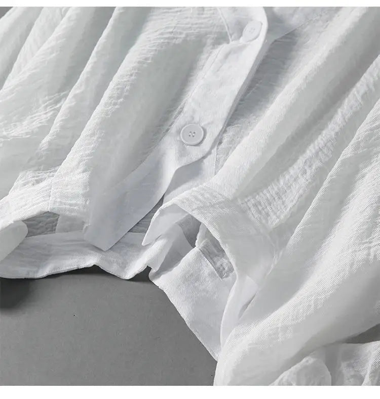 Aurore Blouse en Lin Naturel à Manches Chauve-Souris pour un Confort Respirant - Hommfer