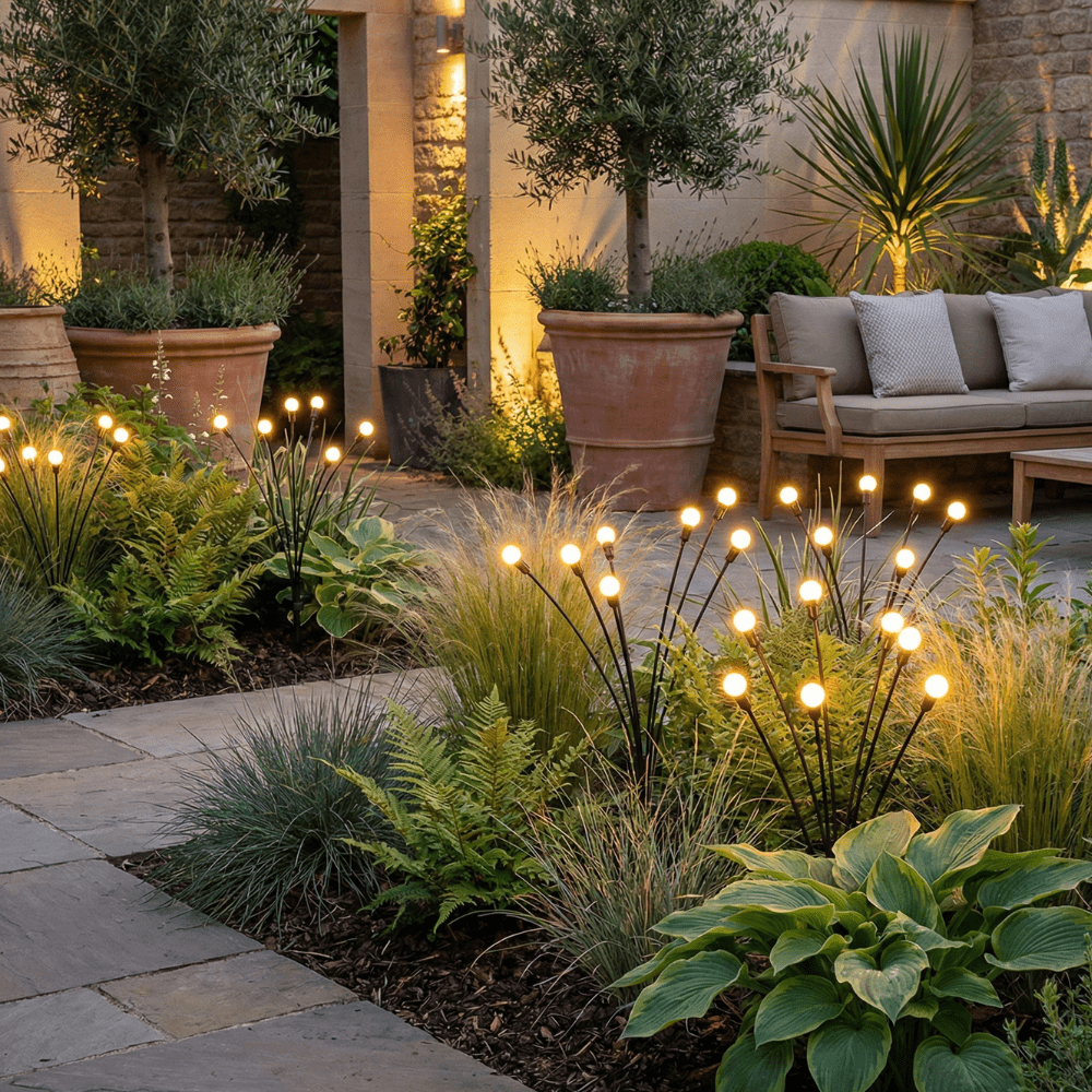 Balises solaires LED de jardin étanches 120 lumens à planter pour allées et terrasses - Hommfer