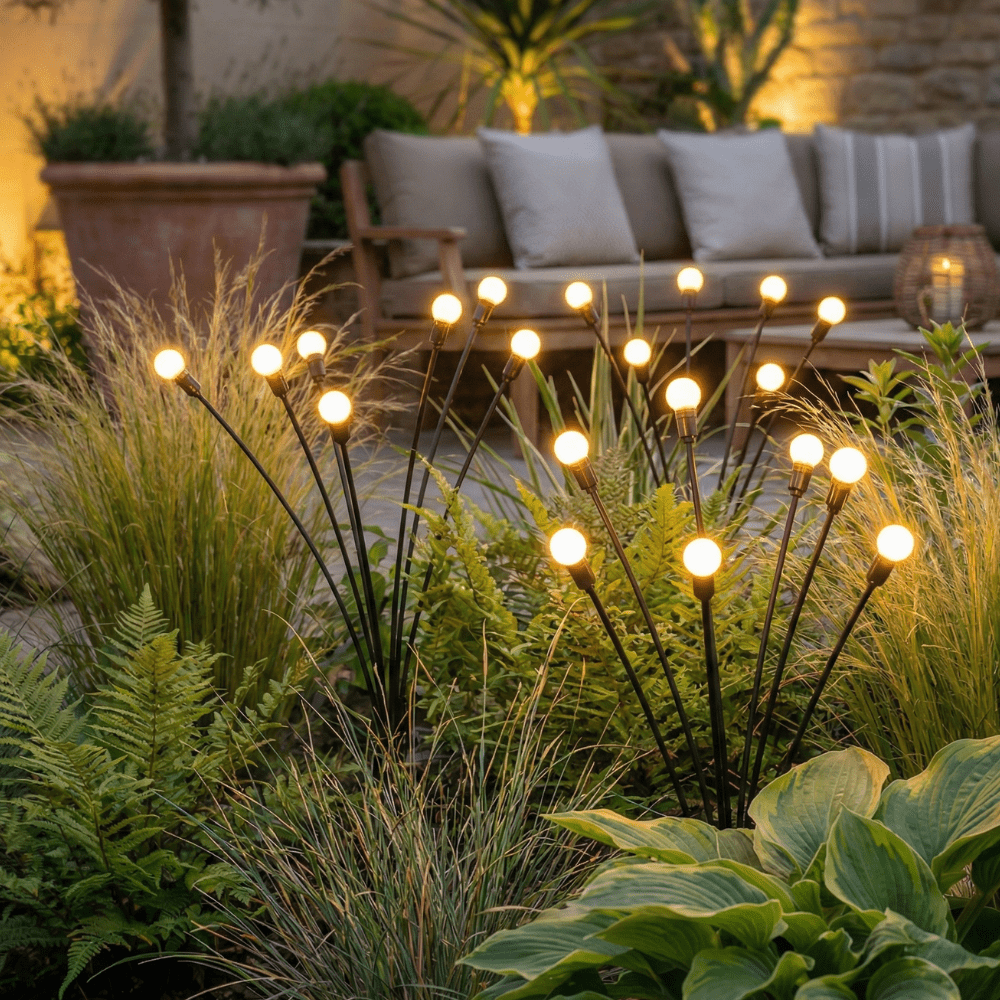 Balises solaires LED de jardin étanches 120 lumens à planter pour allées et terrasses - Hommfer