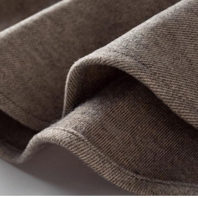 Bastien Chemise en flanelle épaisse et chaude à col montant pour temps froid - Hommfer