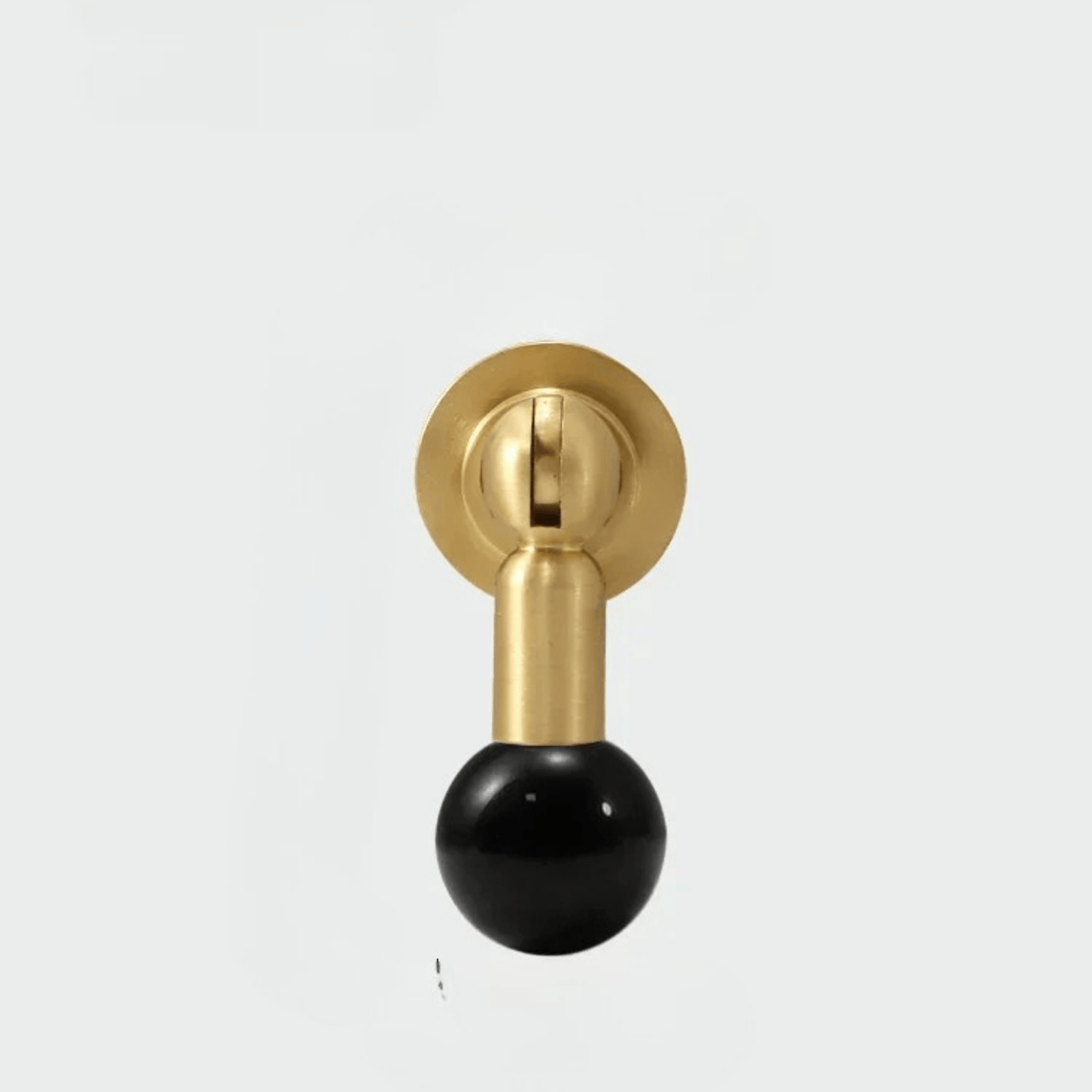 Bouton de meuble en cristal ambre et laiton pour armoires et tiroirs - Hommfer