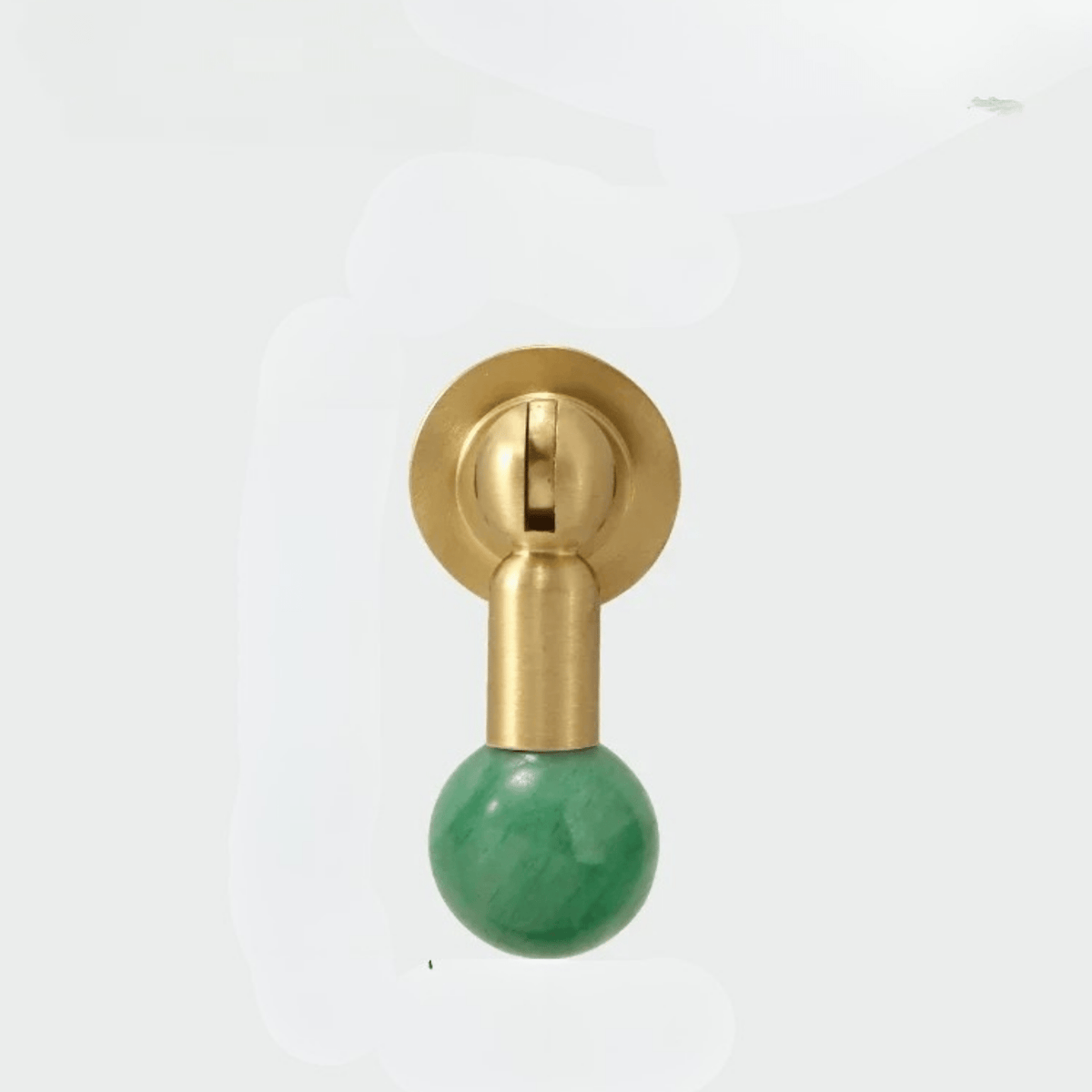 Bouton de meuble en cristal ambre et laiton pour armoires et tiroirs - Hommfer
