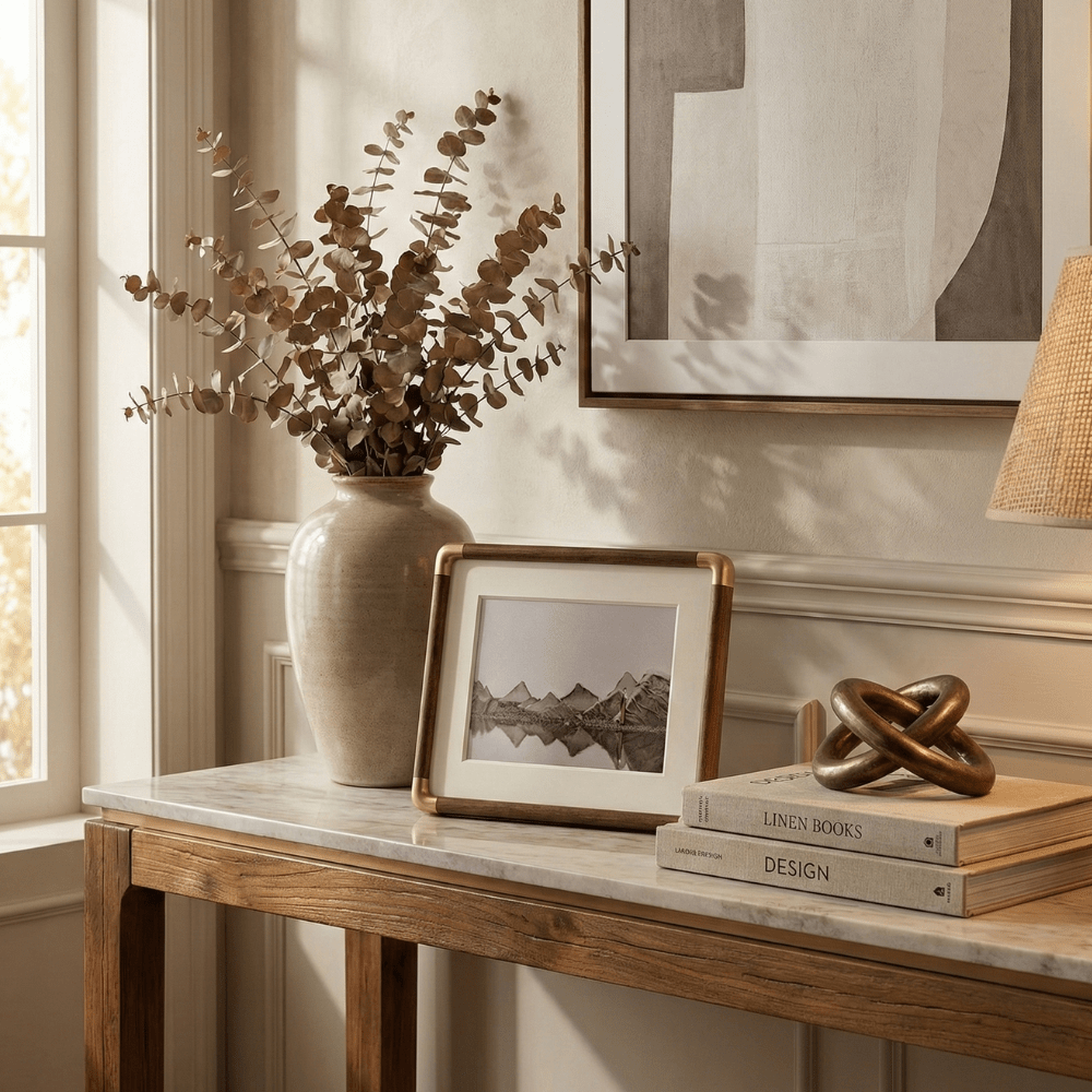 Cadre photo de table en bois massif, style vintage avec angles décoratifs, tailles 5 à 12 pouces - Hommfer