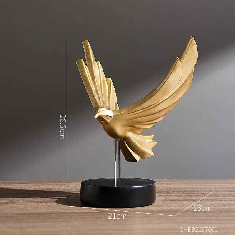 Calder Statuette Aigle en résine pour bureau et meuble TV H26 cm - Hommfer
