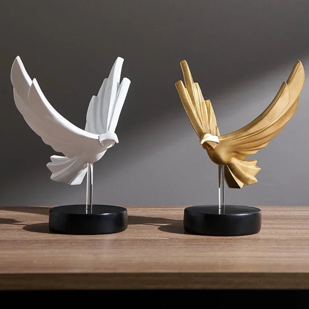 Calder Statuette Aigle en résine pour bureau et meuble TV H26 cm - Hommfer