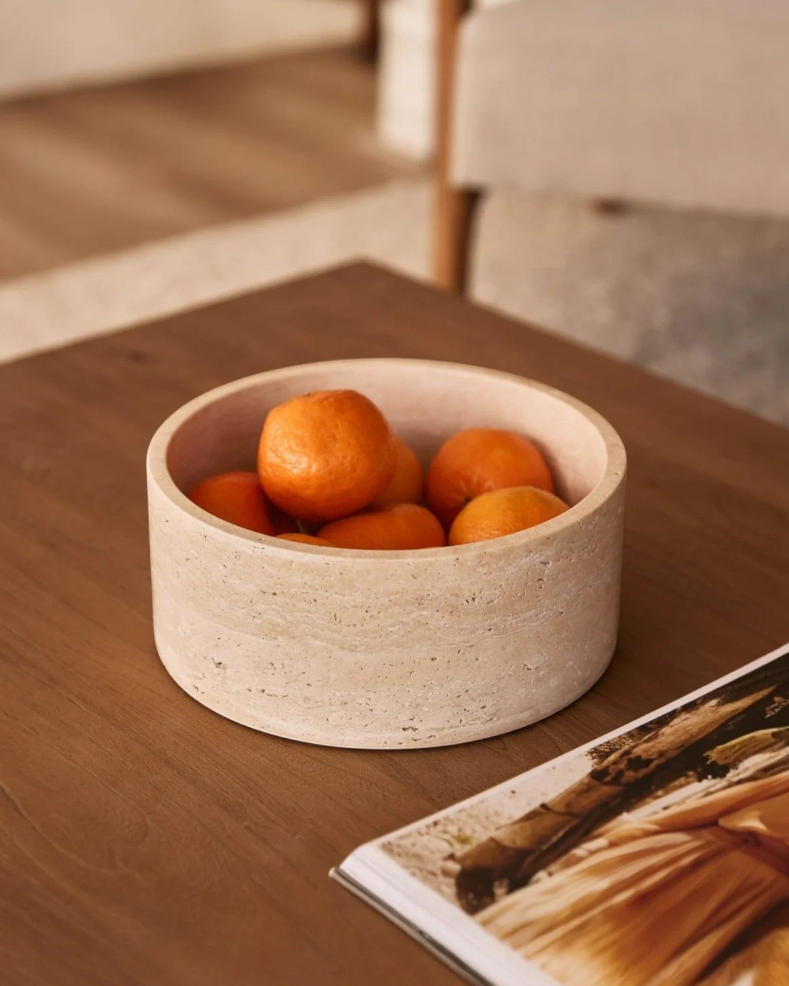 ÉclatTravertin - Bol Beige Naturel - Hommfer