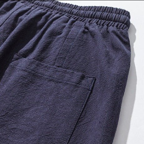 Hommfer - Akio Men's Japanese-Inspired Harem Pants in Breathable Cotton Blend for Everyday Comfort - Hommfer