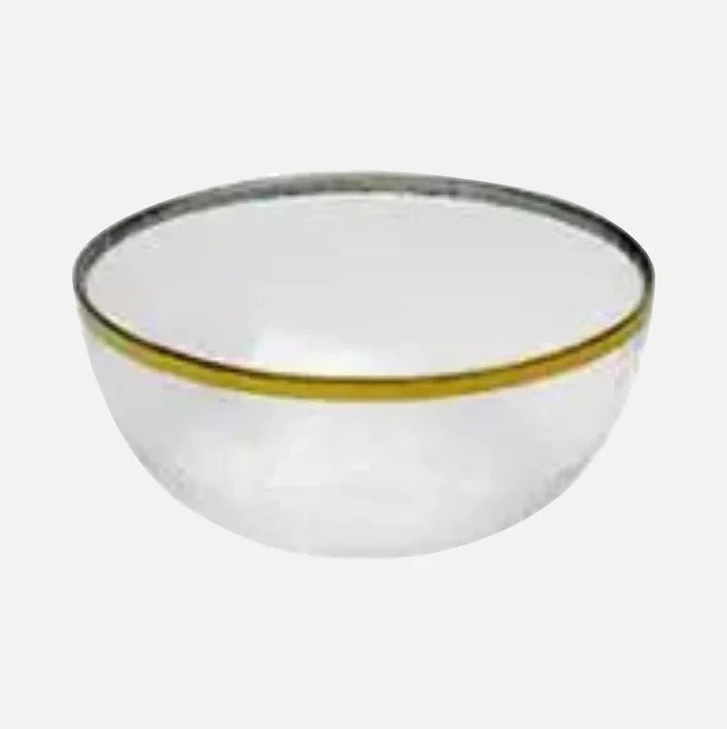 Hommfer – Assiette en Verre avec Bol et Bord Doré - Hommfer