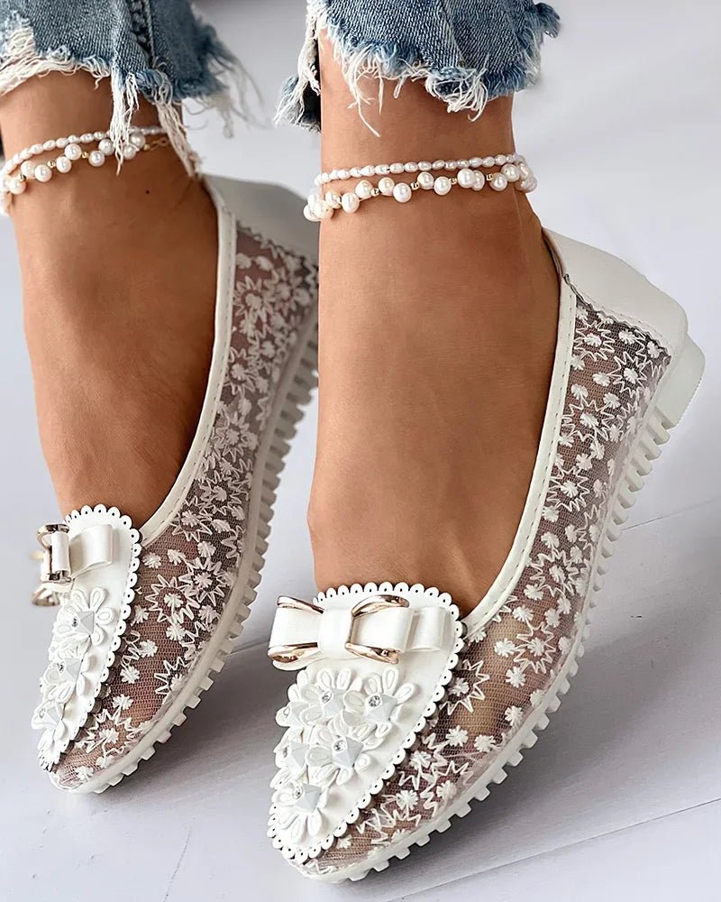 Hommfer - Ballerines Flora en Dentelle - Élégance Respirante au Quotidien - Hommfer