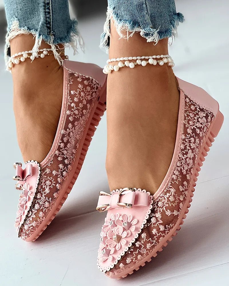Hommfer - Ballerines Flora en Dentelle - Élégance Respirante au Quotidien - Hommfer