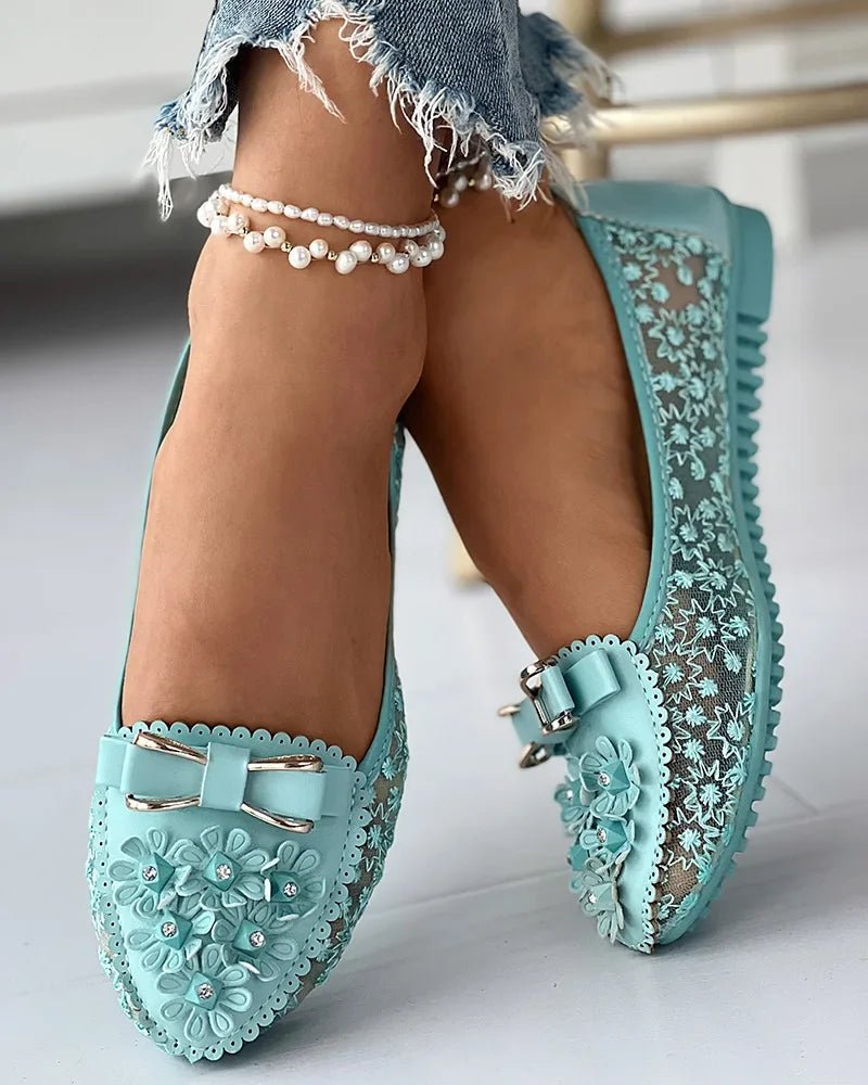 Hommfer - Ballerines Flora en Dentelle - Élégance Respirante au Quotidien - Hommfer