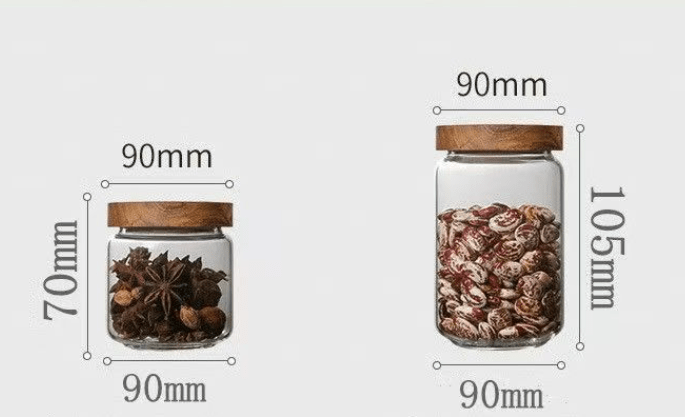 Hommfer – Bocaux en Verre Empilables avec Couvercle en Bois - Hommfer