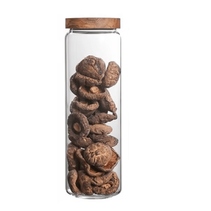 Hommfer – Bocaux en Verre Empilables avec Couvercle en Bois - Hommfer
