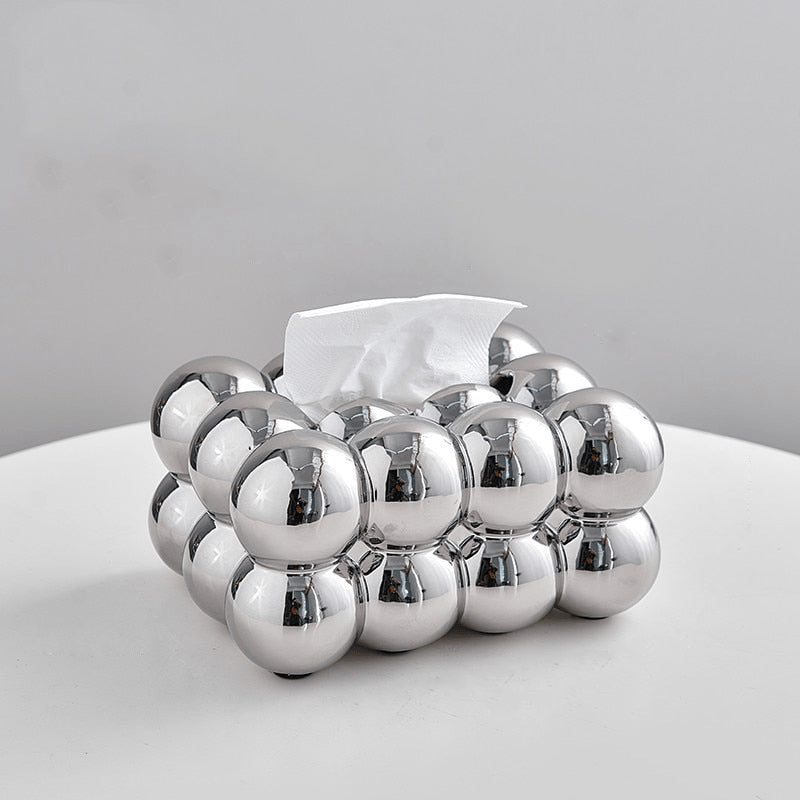 Hommfer – Boîte à mouchoirs ronde en céramique pour la salle de bain - Hommfer