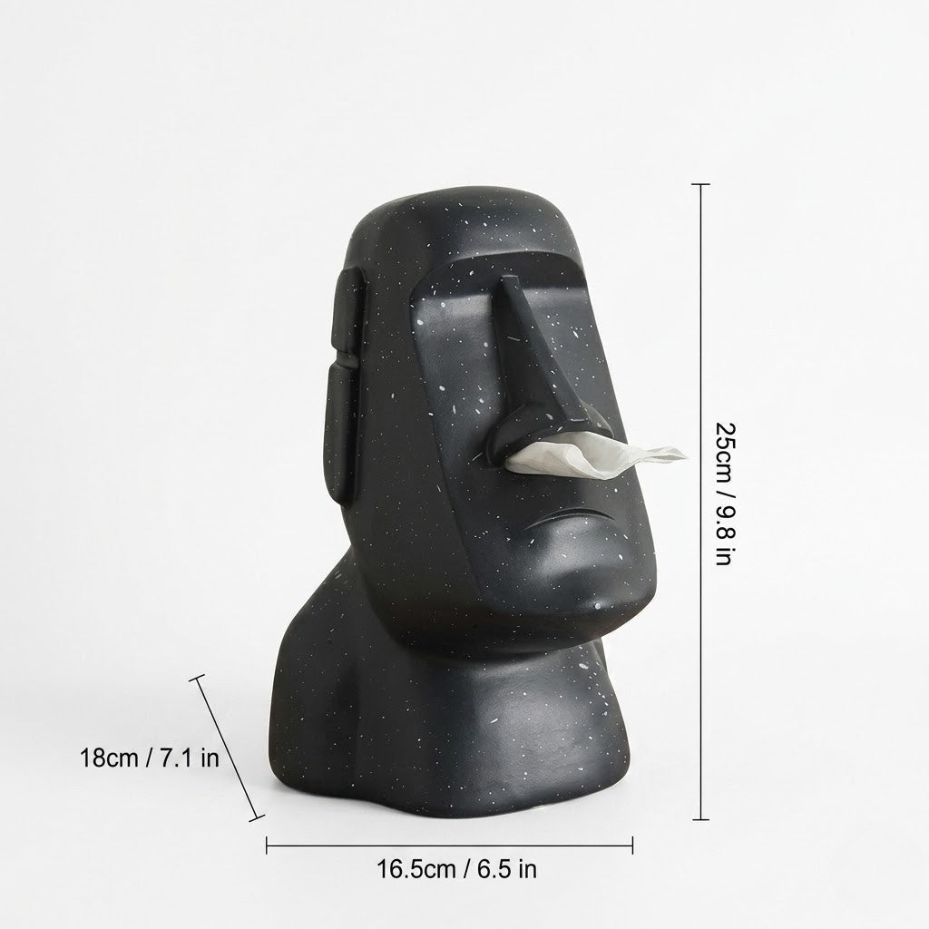 Hommfer – Boîte à Mouchoirs Sculpturale Elégante Inspirée des Moaï - Hommfer