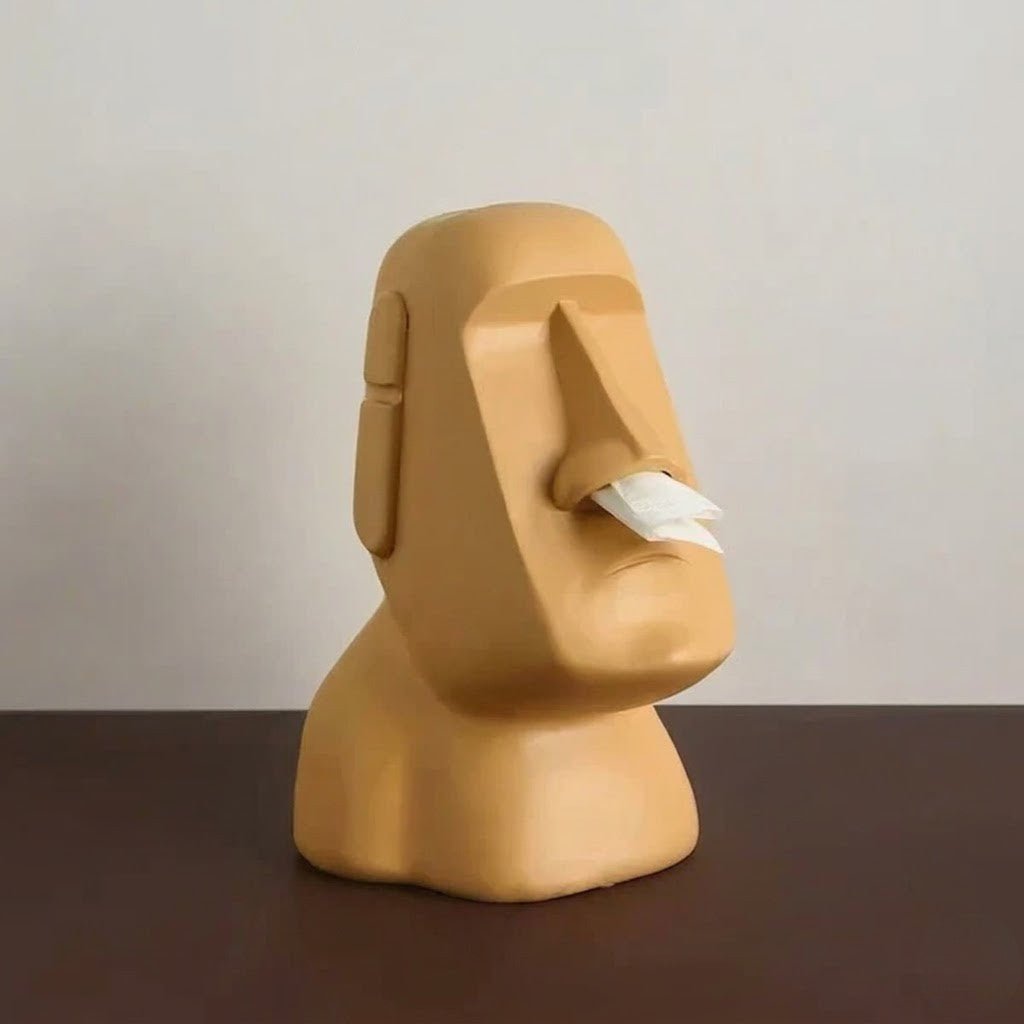 Hommfer – Boîte à Mouchoirs Sculpturale Elégante Inspirée des Moaï - Hommfer