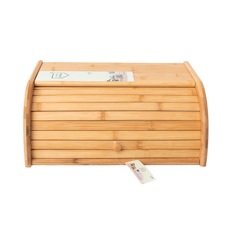 Hommfer – Boîte à Pain en Bois de Bambou avec Couvercle Coulissant - Hommfer