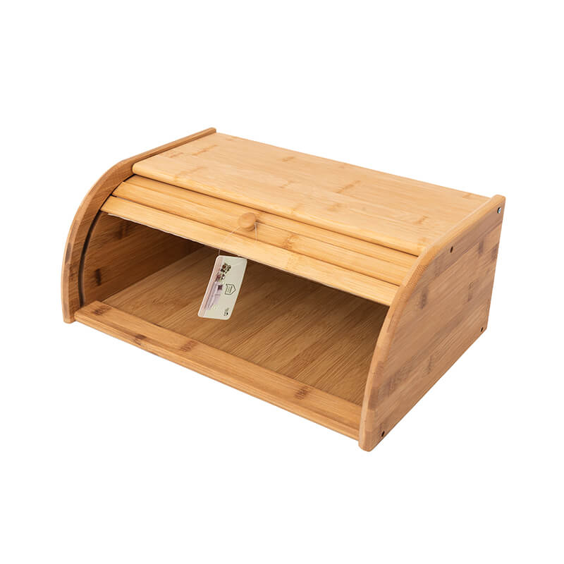 Hommfer – Boîte à Pain en Bois de Bambou avec Couvercle Coulissant - Hommfer
