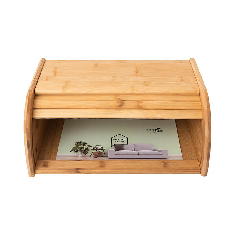 Hommfer – Boîte à Pain en Bois de Bambou avec Couvercle Coulissant - Hommfer