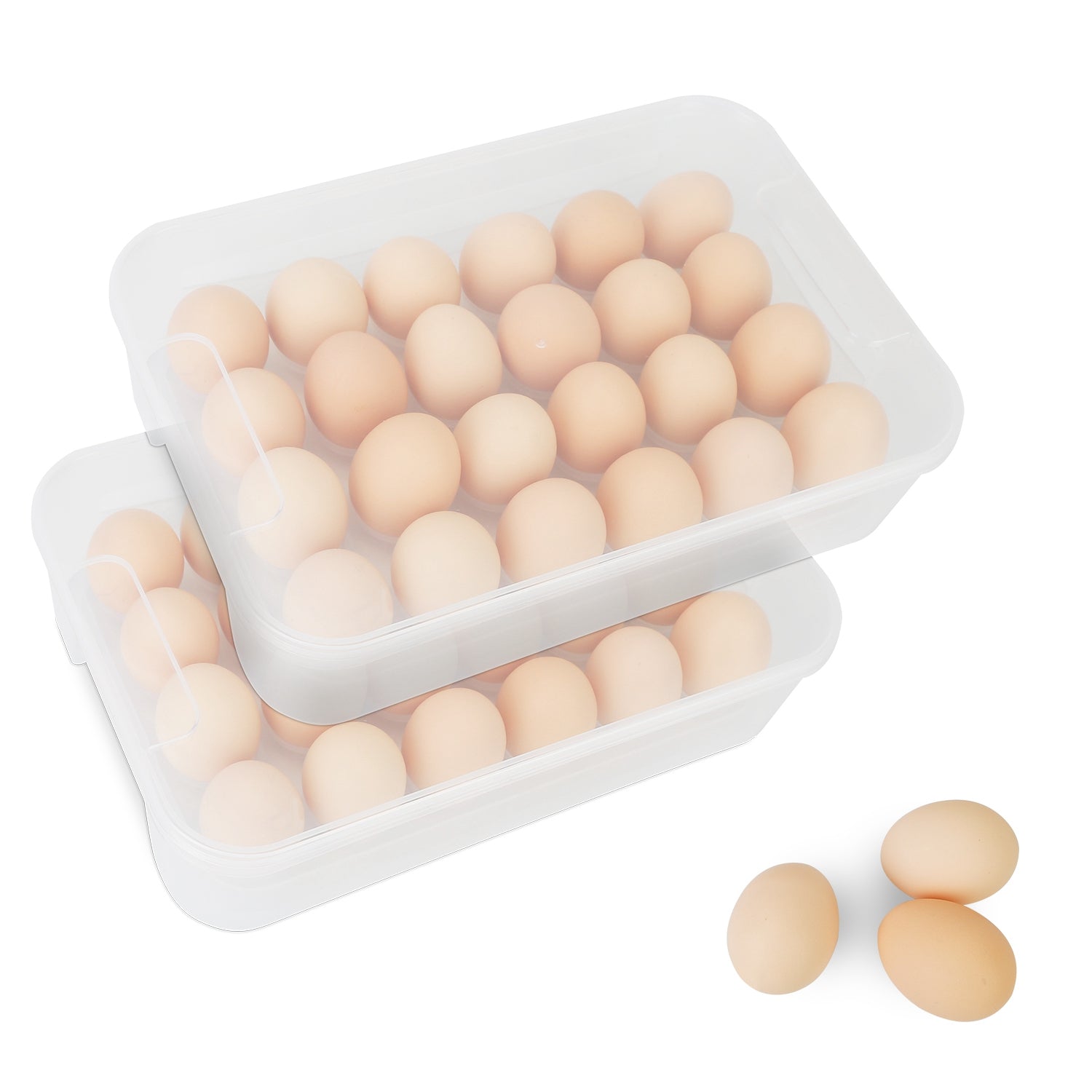 Hommfer – Boîte de rangement empilable pour œufs en plastique (lot de 2) - Hommfer