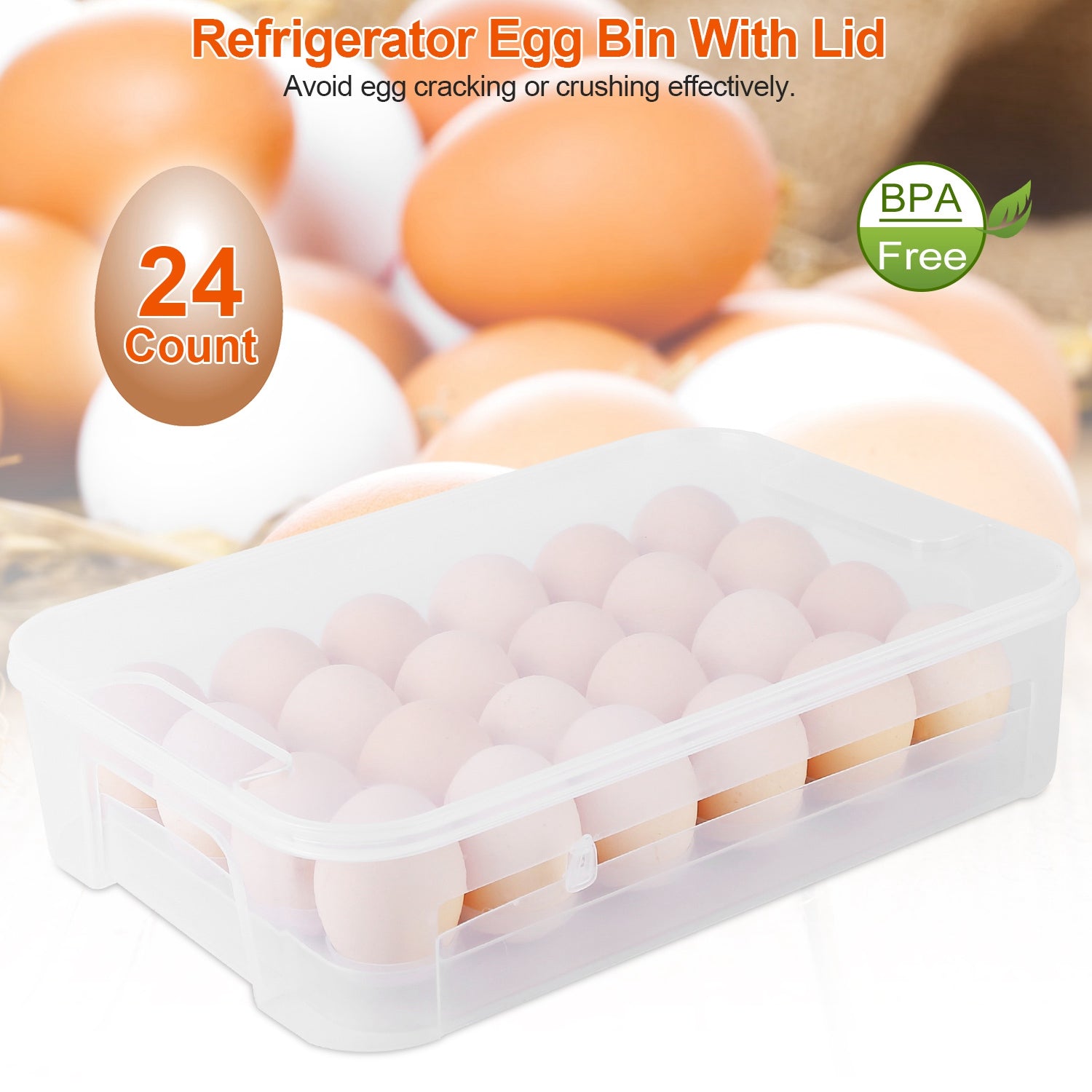 Hommfer – Boîte de rangement empilable pour œufs en plastique (lot de 2) - Hommfer