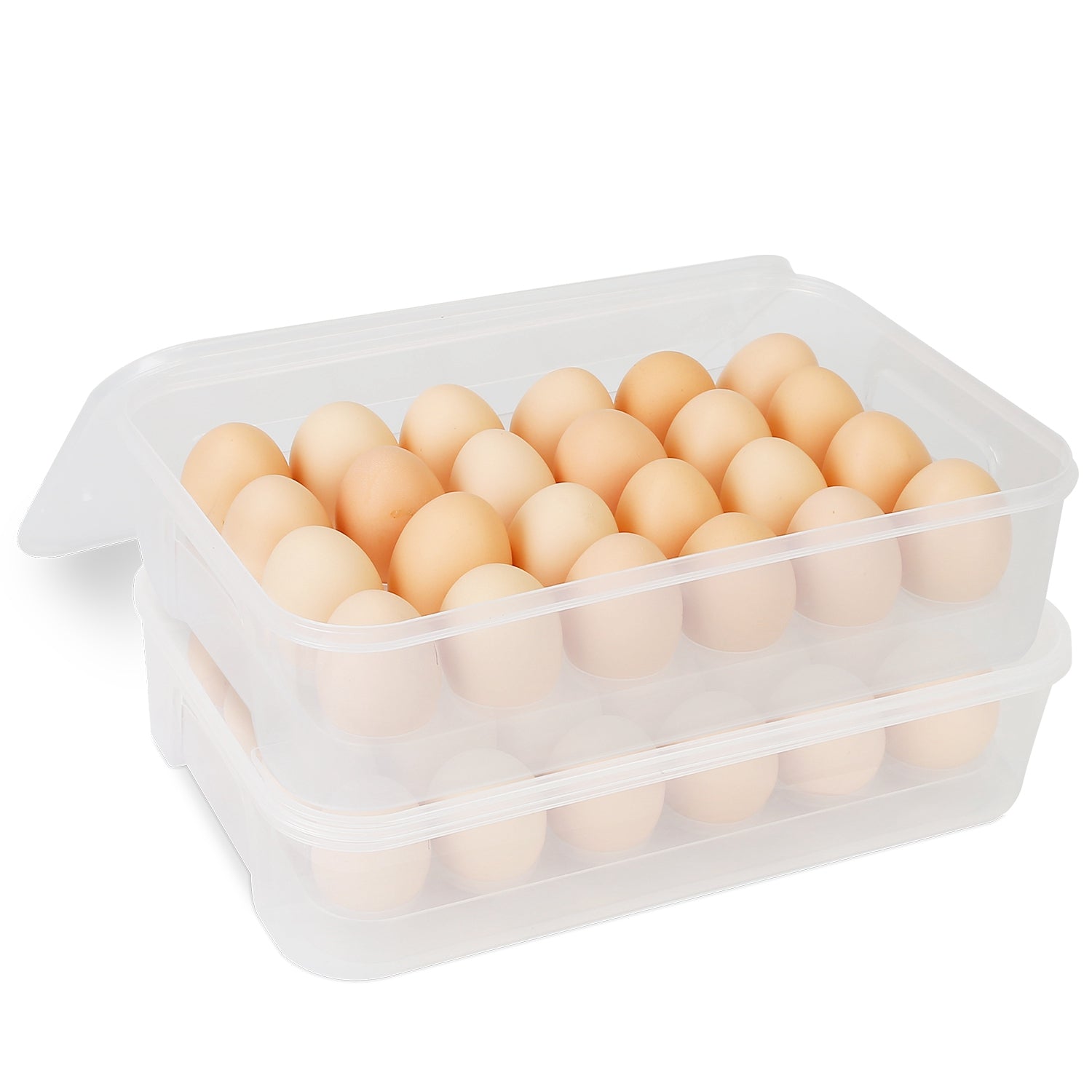 Hommfer – Boîte de rangement empilable pour œufs en plastique (lot de 2) - Hommfer