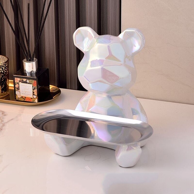 Hommfer - Bol décoratif en porcelaine ours - Hommfer