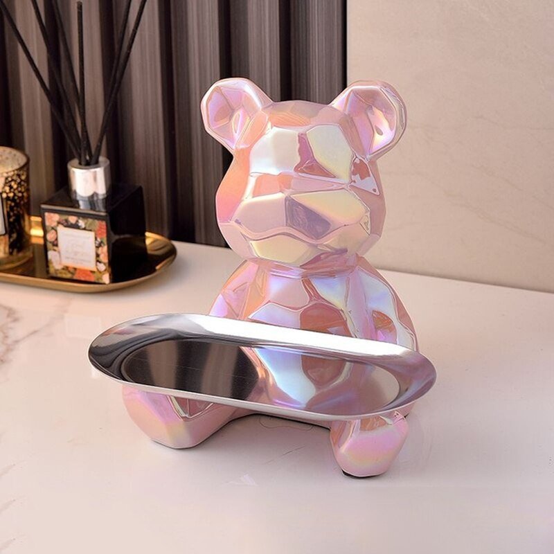 Hommfer - Bol décoratif en porcelaine ours - Hommfer