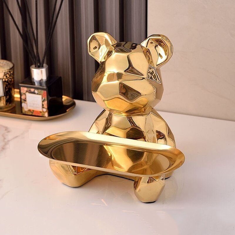 Hommfer - Bol décoratif en porcelaine ours - Hommfer