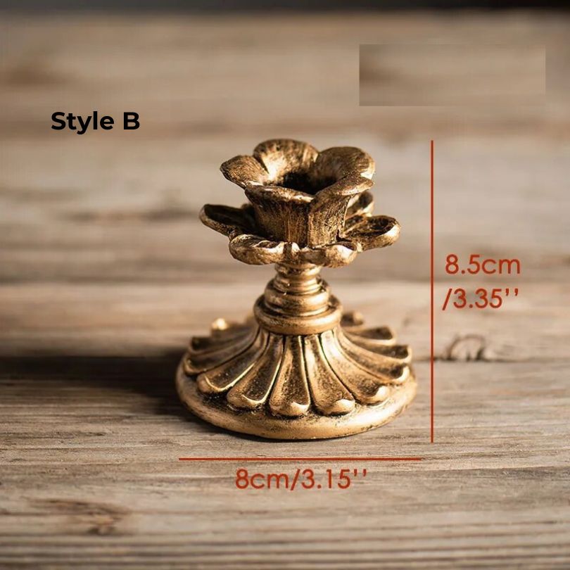 Hommfer – Bougeoir Rustique Doré au Style Élégant et Intemporel - Hommfer