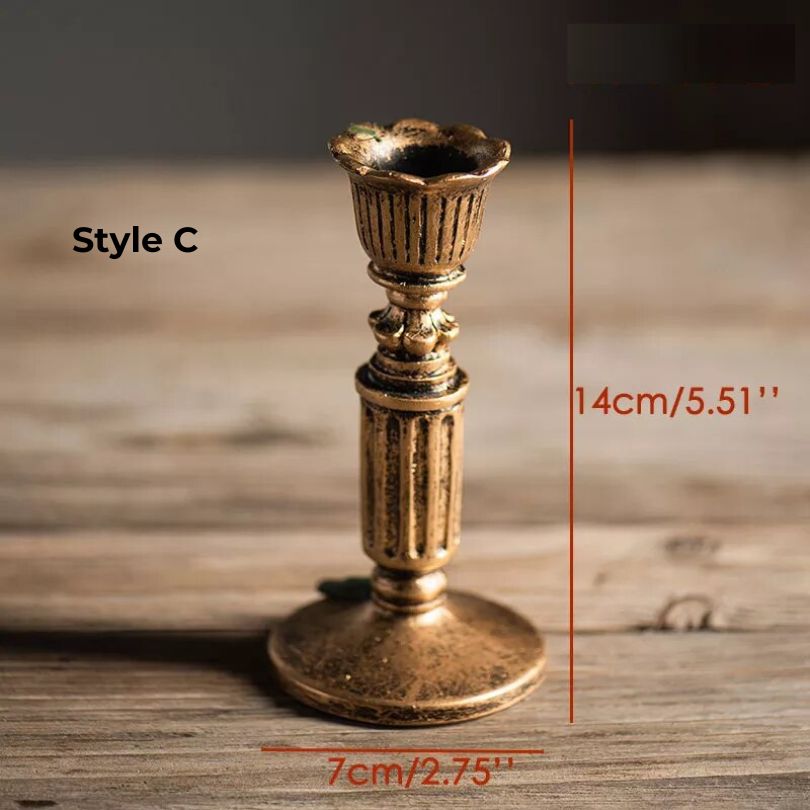 Hommfer – Bougeoir Rustique Doré au Style Élégant et Intemporel - Hommfer