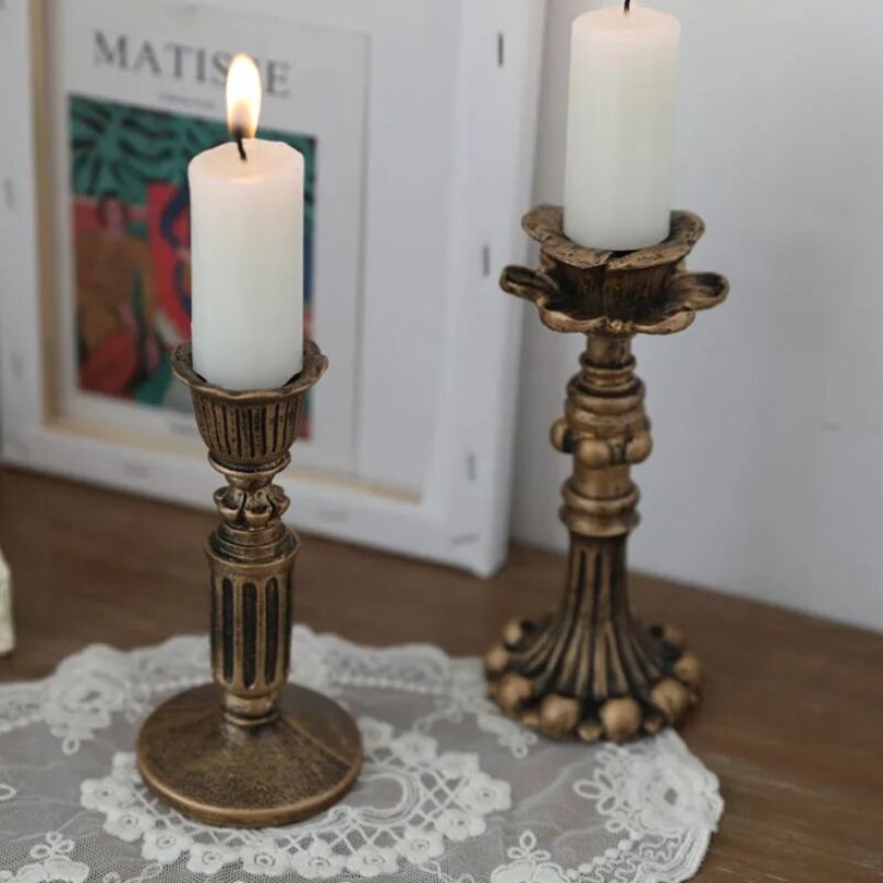Hommfer – Bougeoir Rustique Doré au Style Élégant et Intemporel - Hommfer