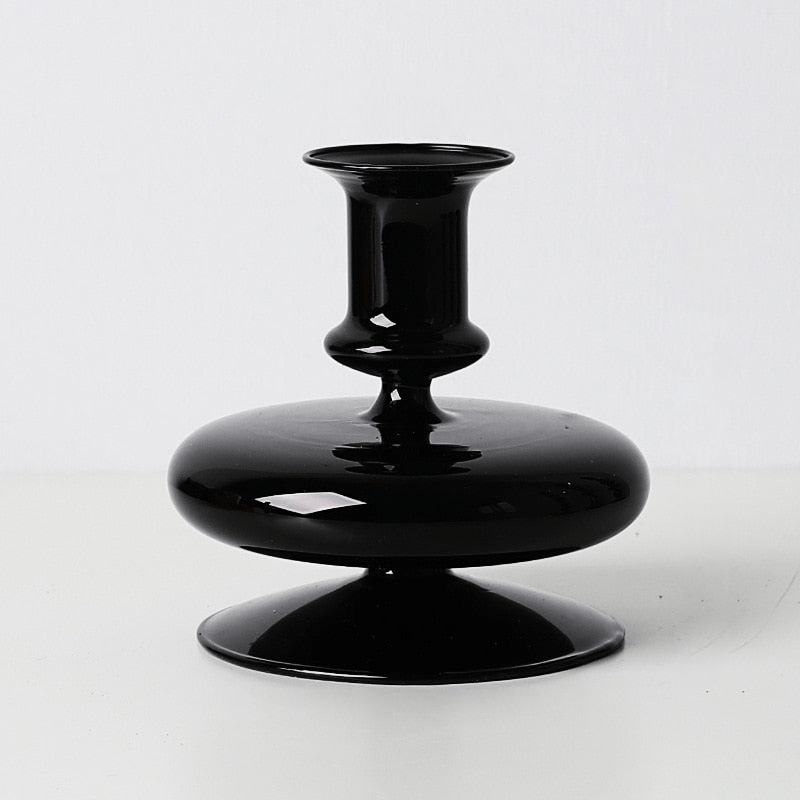 Hommfer – Bougeoirs Élégants en Verre Noir - Hommfer