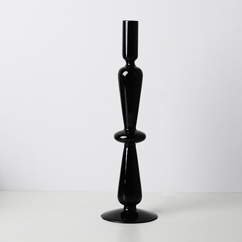 Hommfer – Bougeoirs Élégants en Verre Noir - Hommfer