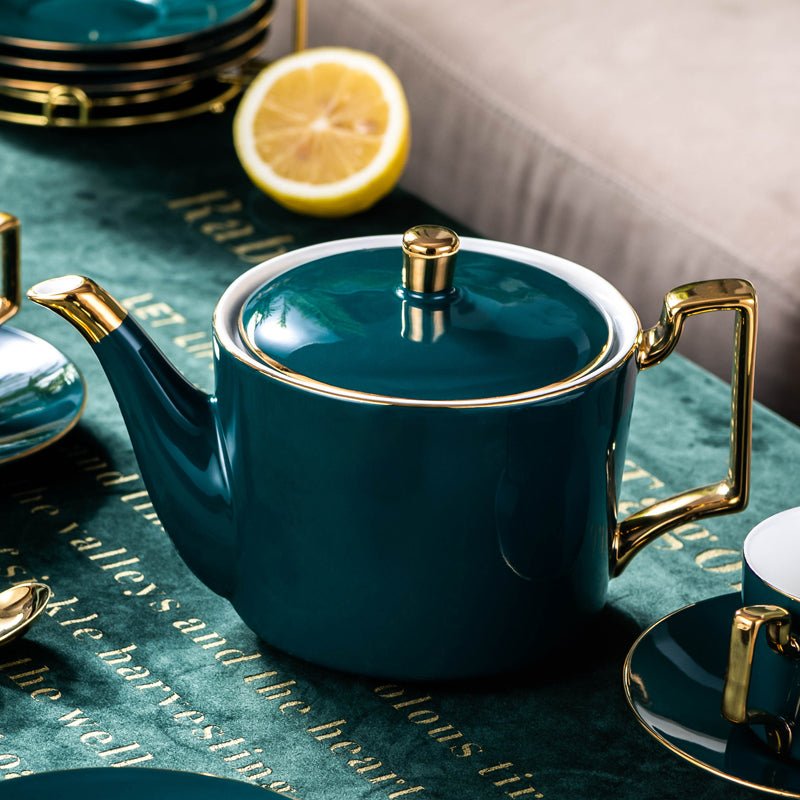 Hommfer – Bouilloire en Céramique Turquoise et Dorée - Hommfer