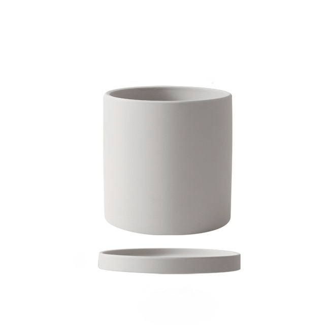 Hommfer – Cache - Pot en Céramique avec Soucoupe - Hommfer