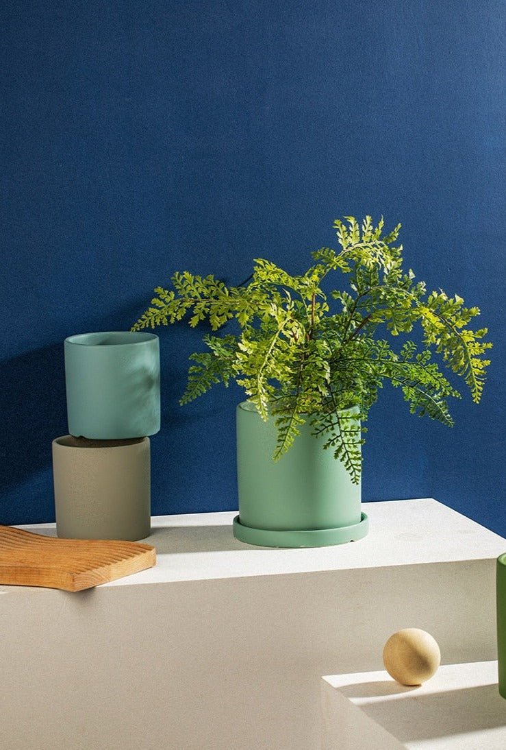 Hommfer – Cache - Pot en Céramique avec Soucoupe - Hommfer