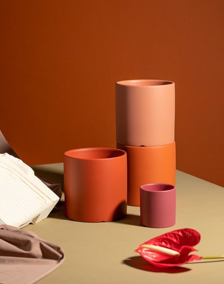 Hommfer – Cache - Pot en Céramique avec Soucoupe - Hommfer