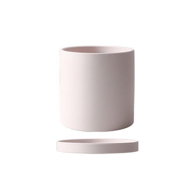 Hommfer – Cache - Pot en Céramique avec Soucoupe - Hommfer