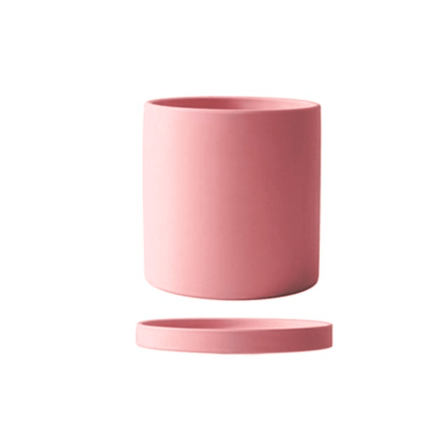 Hommfer – Cache - Pot en Céramique avec Soucoupe - Hommfer